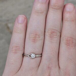 Pandora 925 Sterling Silver Infinite Lab Grown Diamond Ring .15CT Size 7 w/ Box
